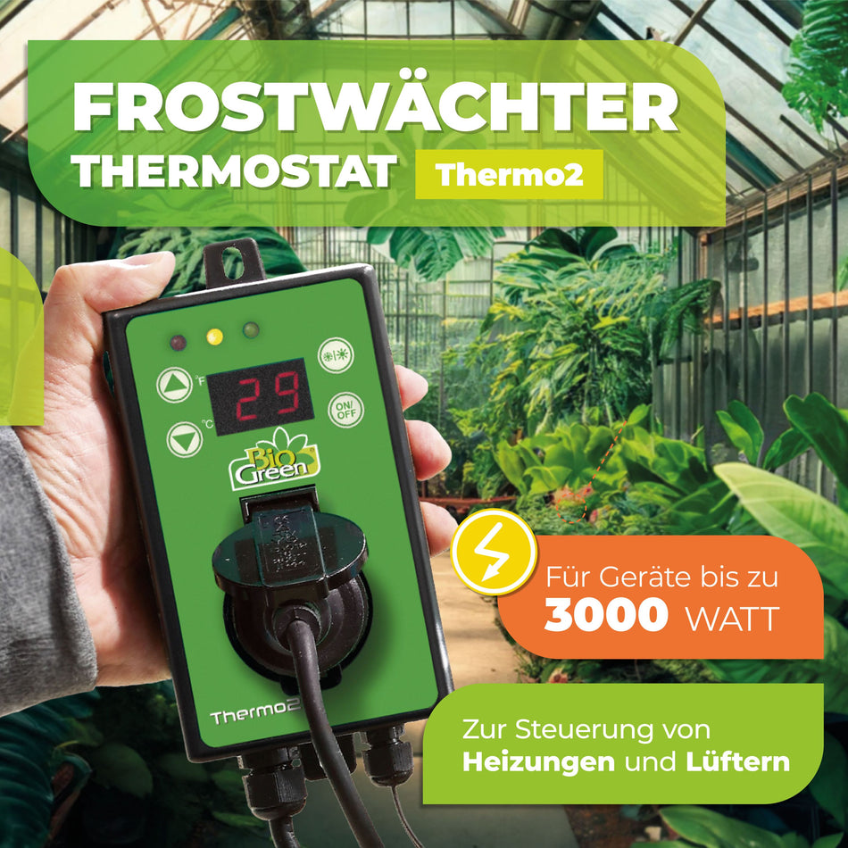 Thermo2 Digital Thermostat Vorverkabelt für Heizen/Kühlen