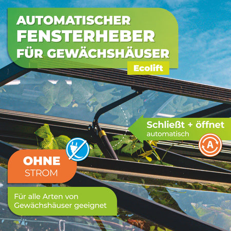 BioGreen Fensterheber für Gewächshäuser Übersicht Funktionen