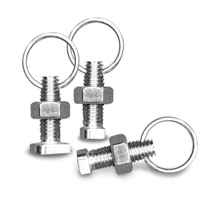 10er-Pack Hammerkopfschrauben M6x18 mit Muttern und Ring-Öse
