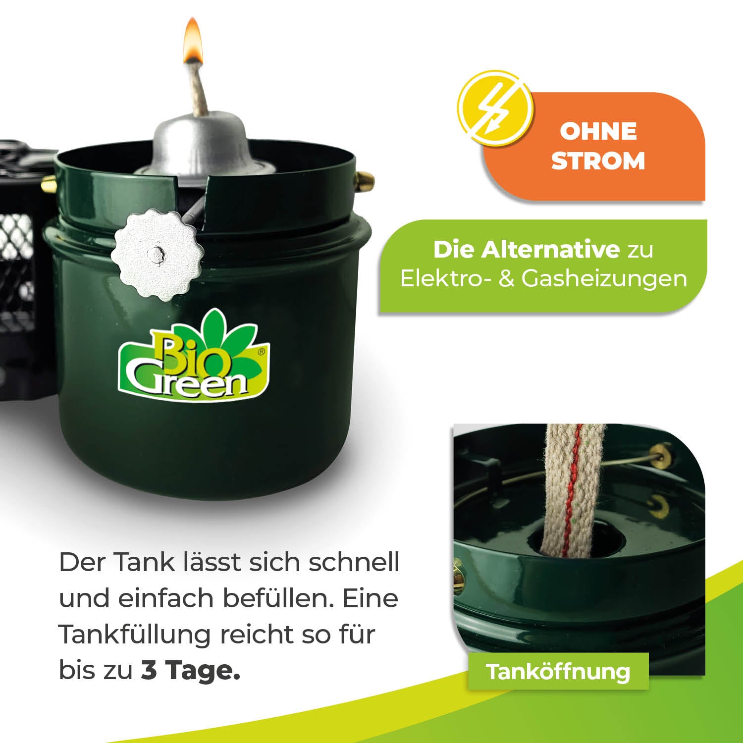 BioGreen Paraffin-Gewächshausheizung Warmax Mini aus Stahl Features3