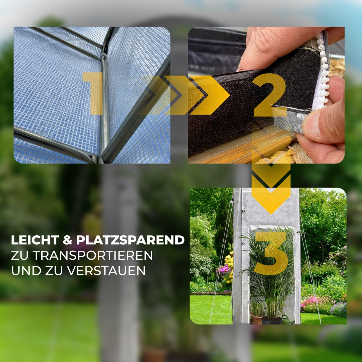 Bio Green Überwinterungszelt für Pflanzen Patioflora 120 - leicht und platzsparend