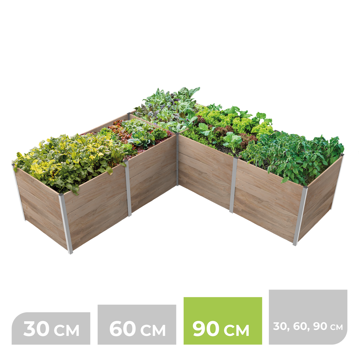 BioGreen Modulares Hochbeet-System ErnteMAXX Eck-Form 5 Quadratmeter 90 cm Höhe