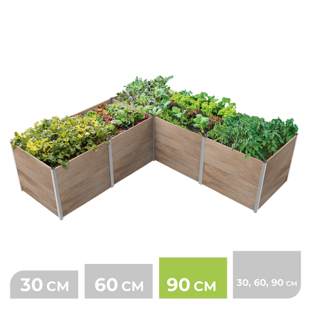 BioGreen Modulares Hochbeet-System ErnteMAXX Eck-Form 5 Quadratmeter 90 cm Höhe