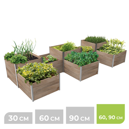 BioGreen Modulares Hochbeet-System ErnteMAXX E-Form 8 Quadratmeter 60 und 90 cm Höhe