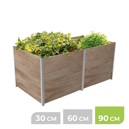 BioGreen Modulares Hochbeet-System ErnteMAXX Rechteck 2 Quadratmeter 90 cm Höhe