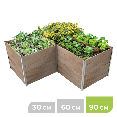 BioGreen Modulares Hochbeet-System ErnteMAXX Eck-Form 3 Quadratmeter 90 cm Höhe