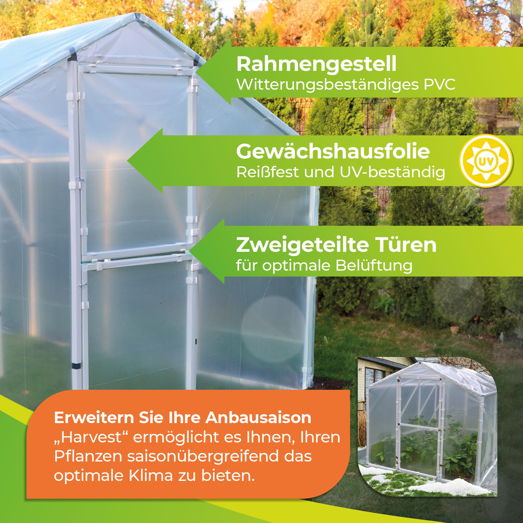 Folien Gewächshaus