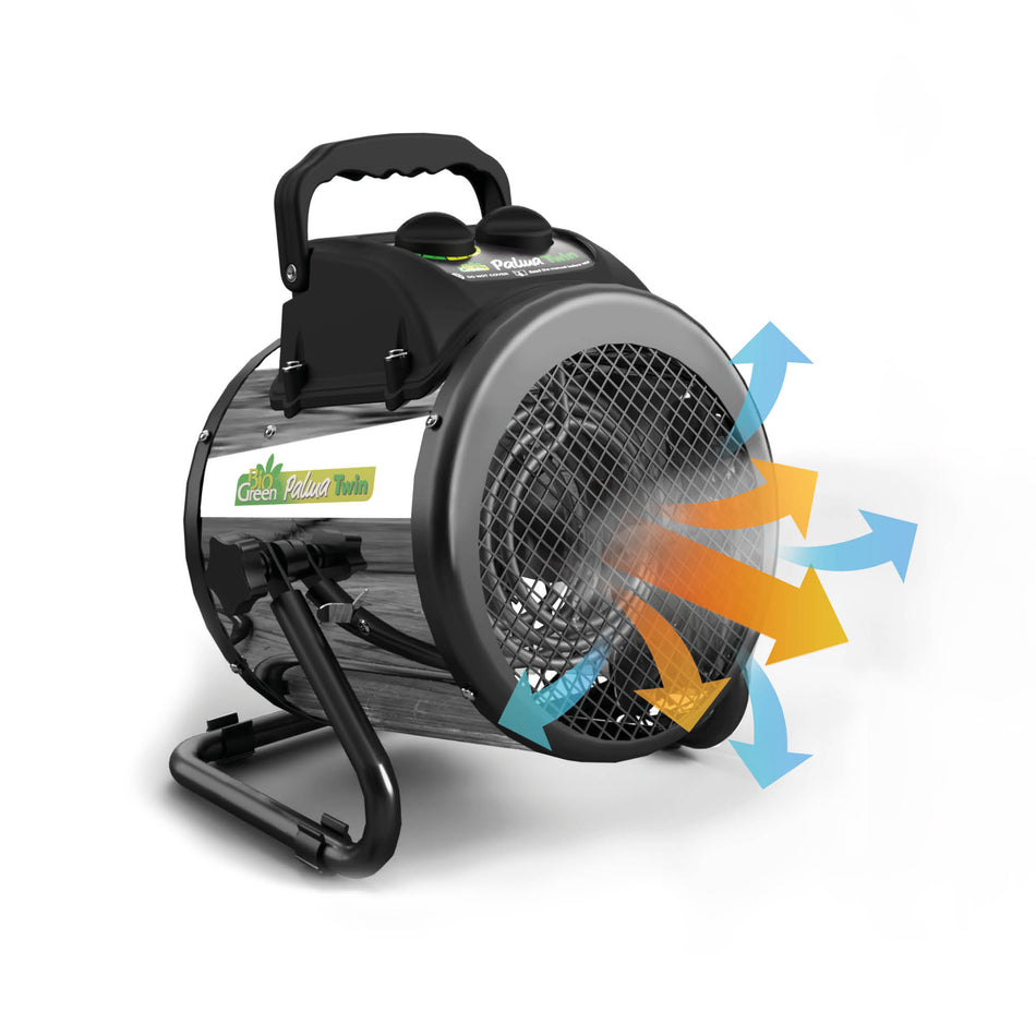 Calefacción de invernadero "Palma Twin" con termostato manual 1000 W / 2000 W