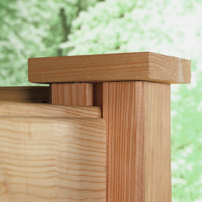 Pfostenkappe für Bio-Hochbeet aus Lärchenholz BHB100