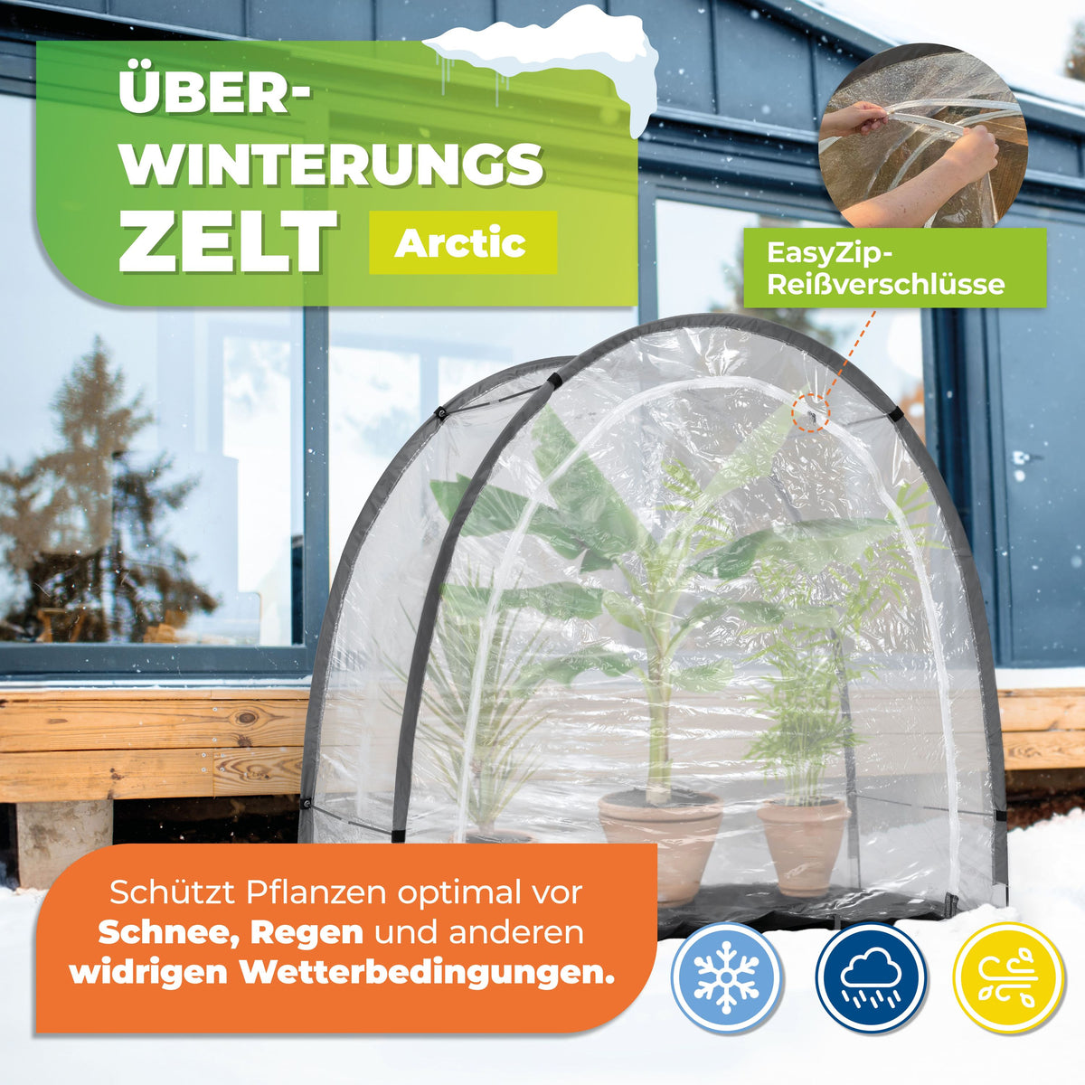 Das Überwinterungszelt Arctic 100 von Bio Green zum Schutz von Pflanzen vor widrigem Wetter