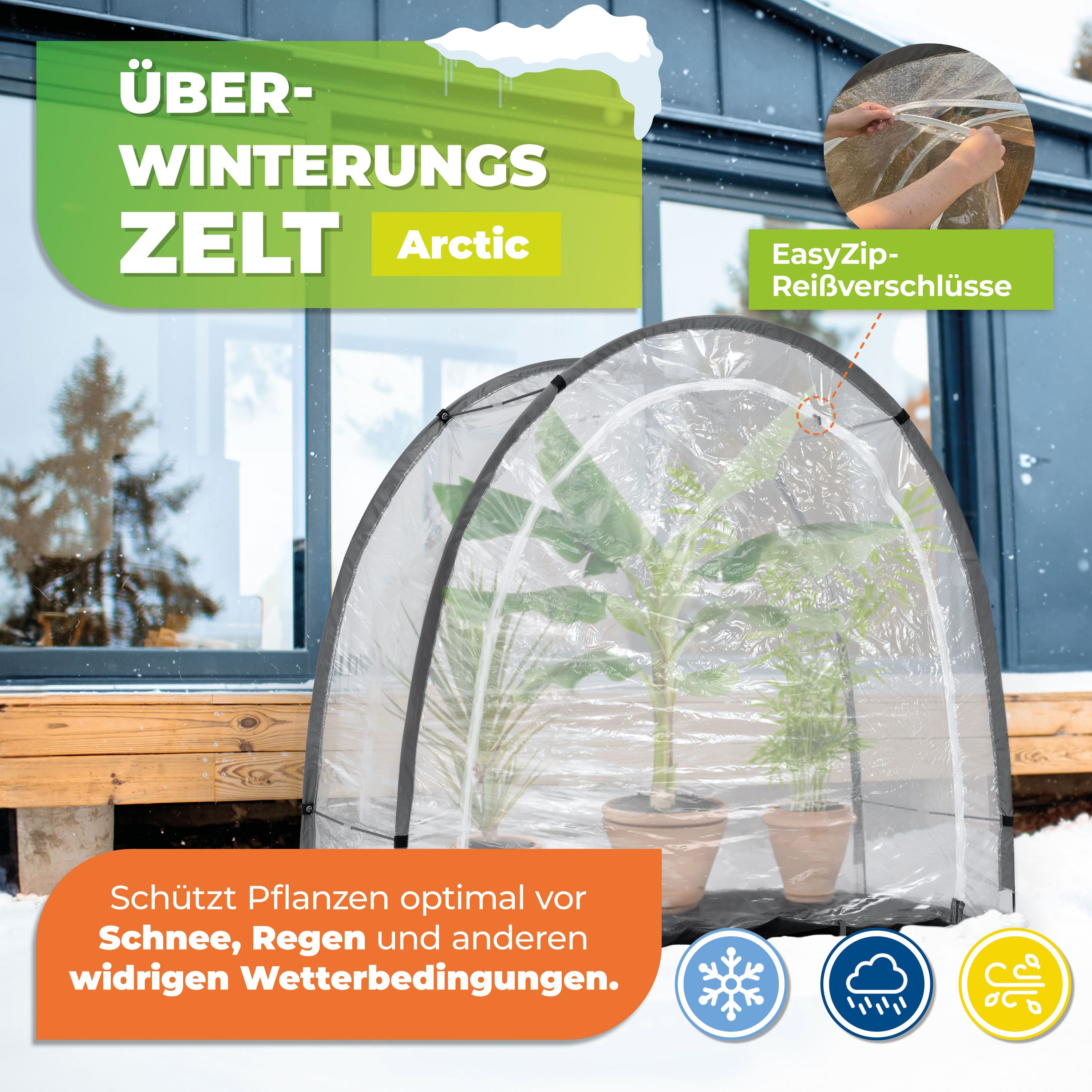 Das Überwinterungszelt Arctic 100 von Bio Green zum Schutz von Pflanzen vor widrigem Wetter