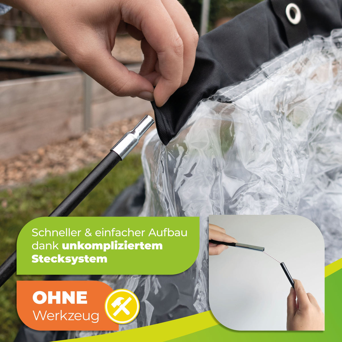 Das Überwinterungszelt Arctic 100 von Bio Green mit einfachem Stecksystem