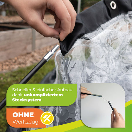 Das Überwinterungszelt Arctic 100 von Bio Green mit einfachem Stecksystem