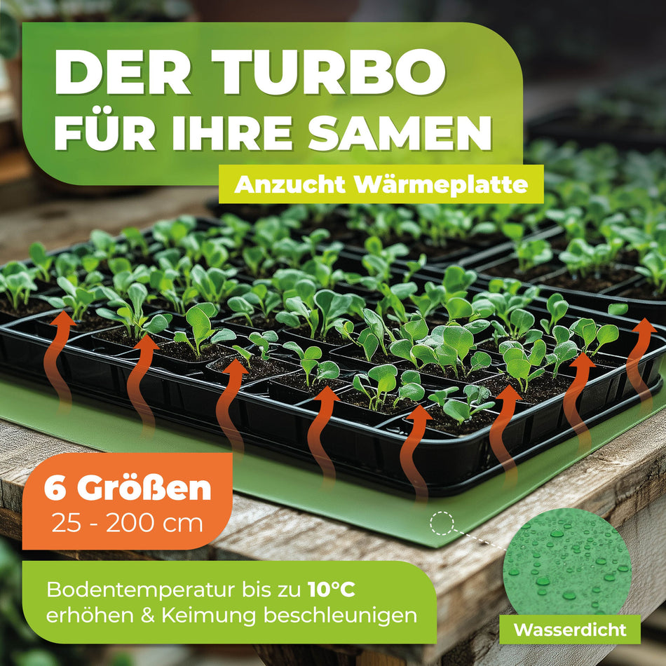 Heat plate as a breeding booster for plants in 6 sizes