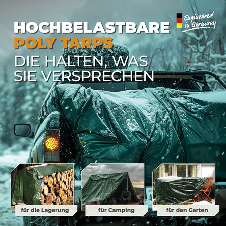 Abdeckplane in Grün/Blau 250g/m² 6x10m "Premium" - BioGreen GmbH