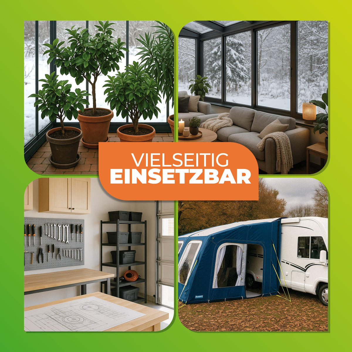 Gasgewächshausheizung "EcoPilot" und Frostwächter mit 4500 Watt - BioGreen GmbH