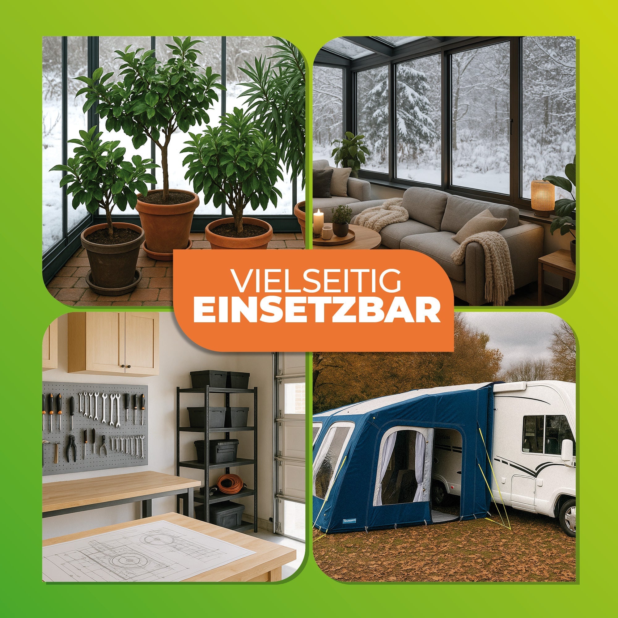 Gasgewächshausheizung "EcoPilot" und Frostwächter mit 4500 Watt - BioGreen GmbH