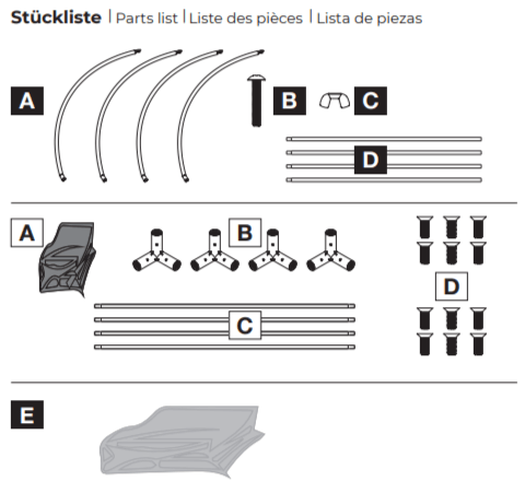 IceDome Ersatzstange A, C und D