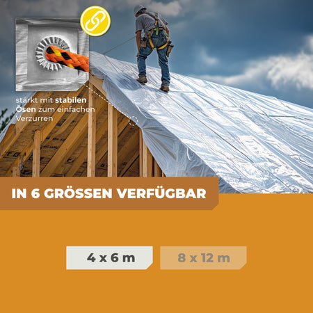 Transparente Abdeckplane 250g/m² 4x6m "Premium" - BioGreen GmbH