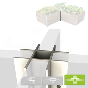 Aluminum cross profile for harvestemaxx raised bed available at 3 heights
