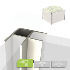 Aluminum corner profile for Hochbet ERMTEMAXX Available at 4 heights