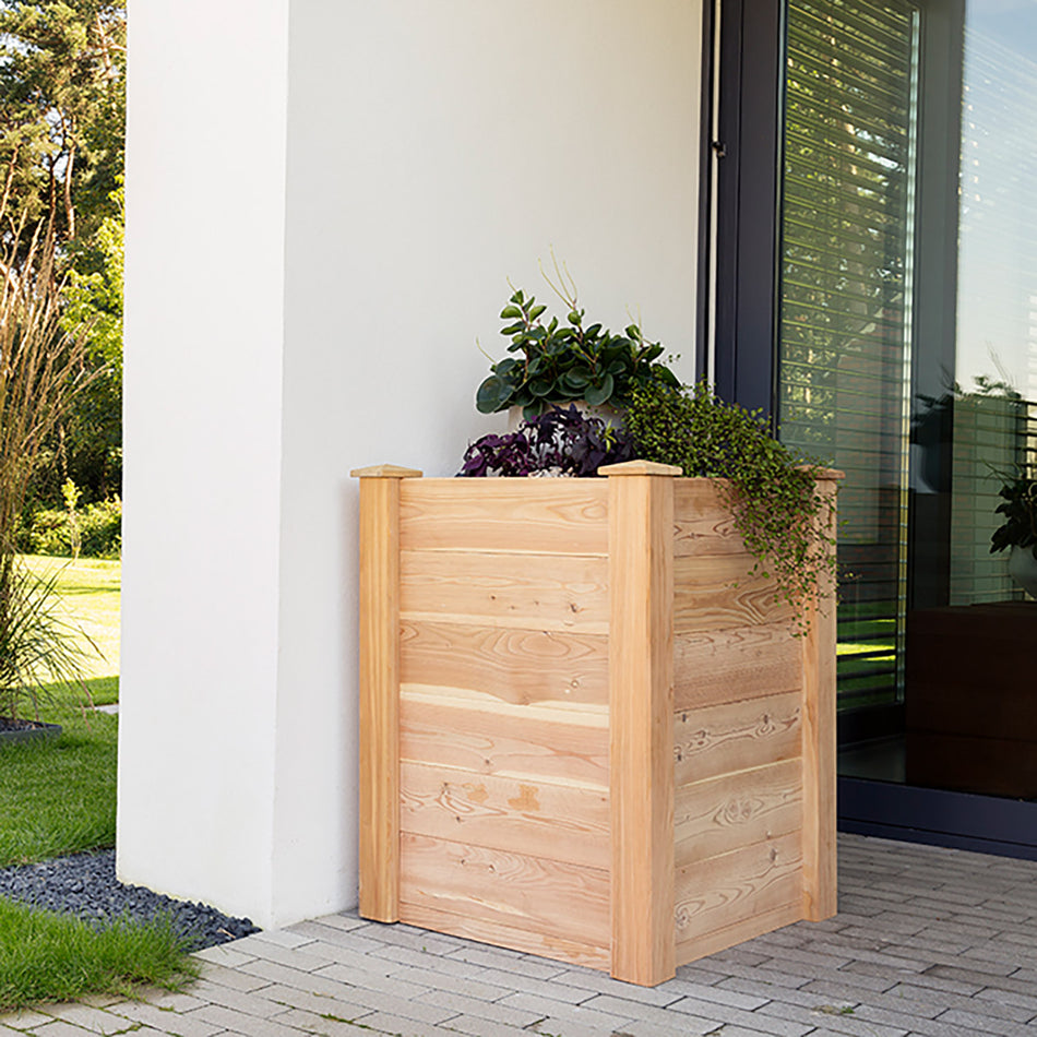 Hochbeet MULTIBOX aus Lärchenholz für Balkon L 78 x B 78 x H 89 cm