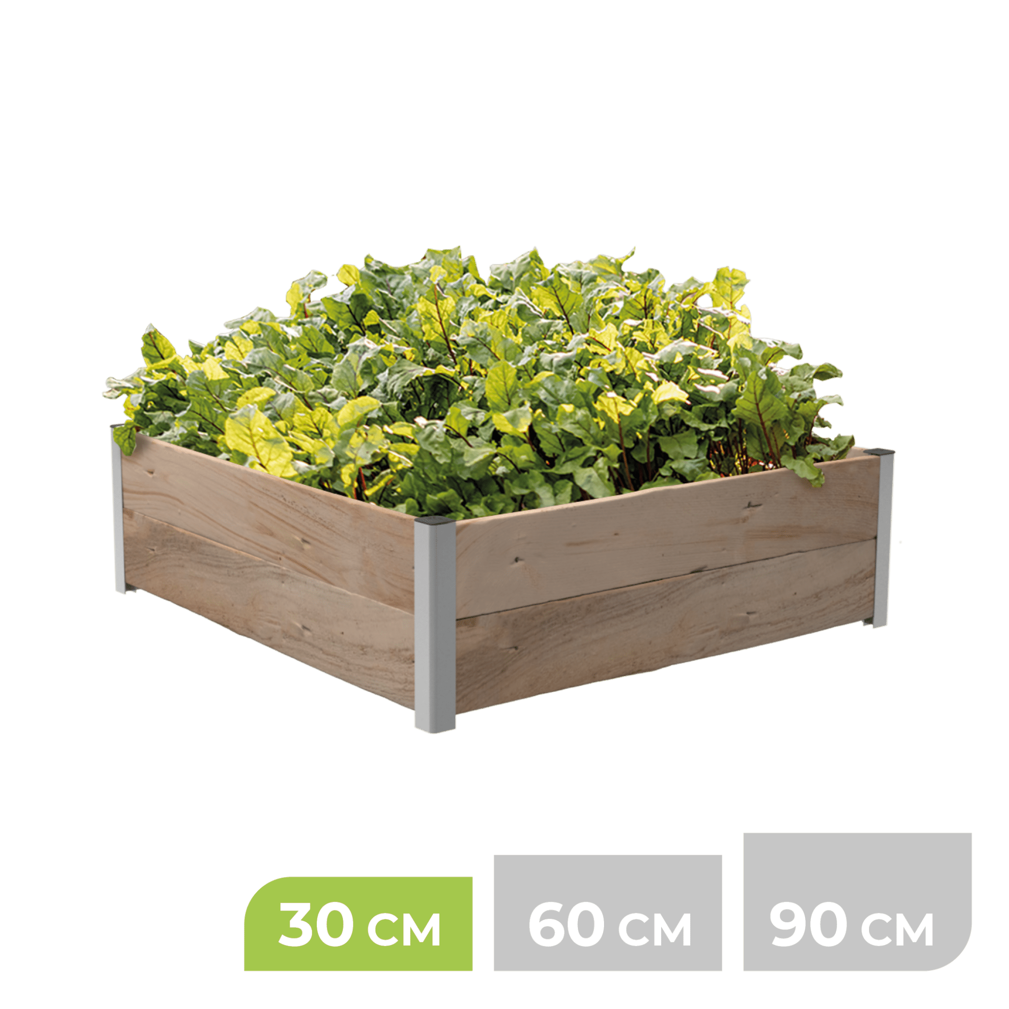 1m² Hochbeet ErnteMAXX in Quadratform erhältlich in 3 Höhen - BioGreen GmbH