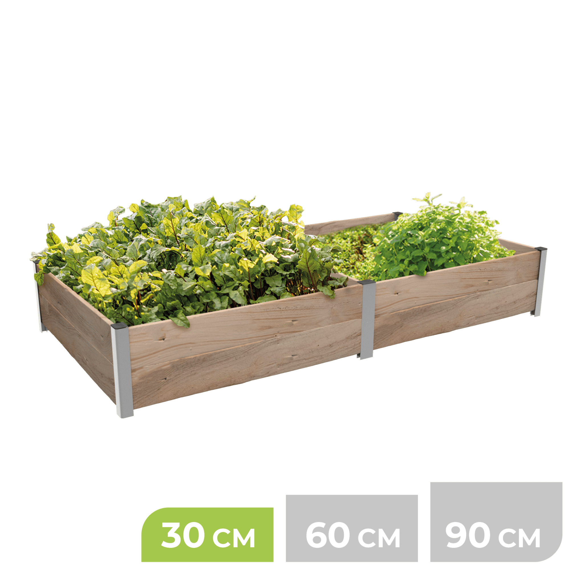 2m² Hochbeet ErnteMAXX in Rechteckform erhältlich in 3 Höhen - BioGreen GmbH