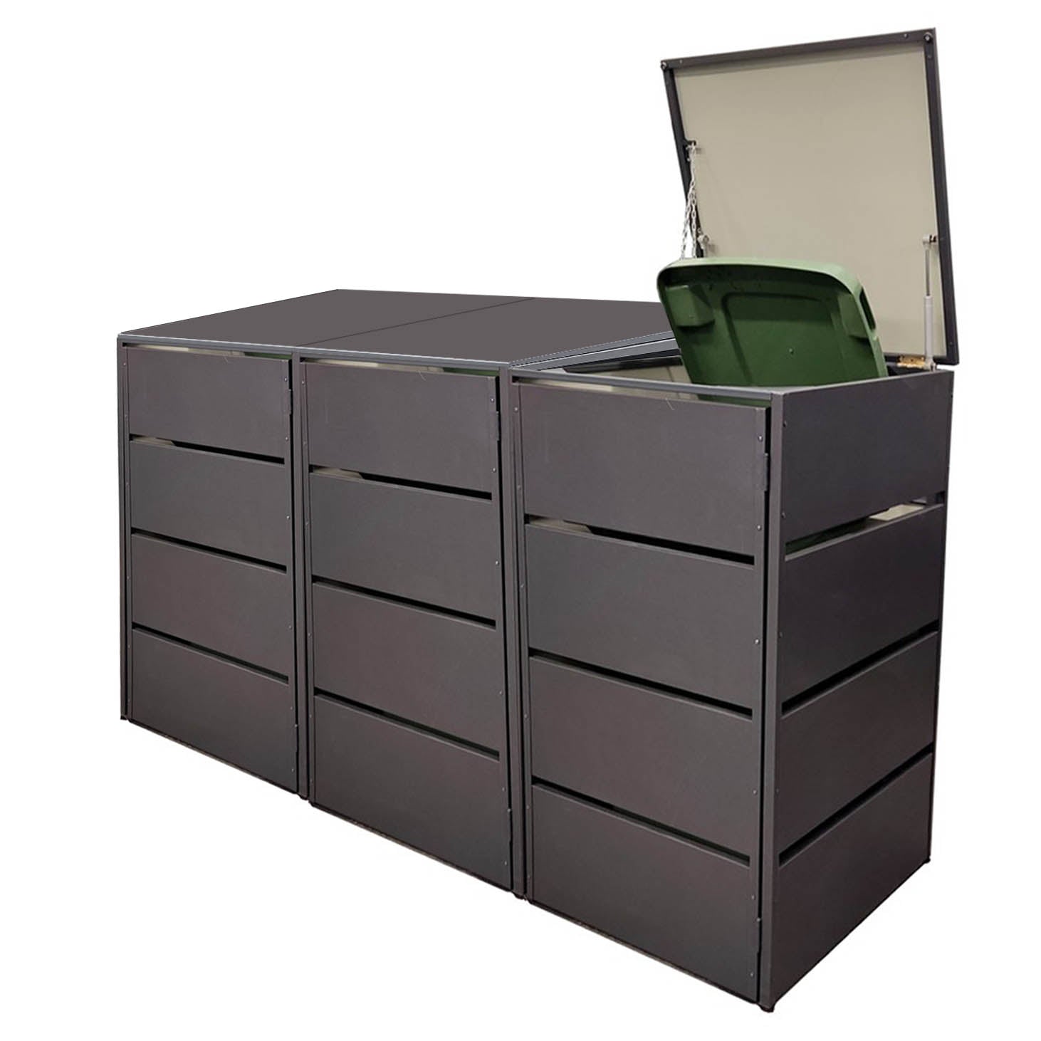 Mülltonnenbox 3er