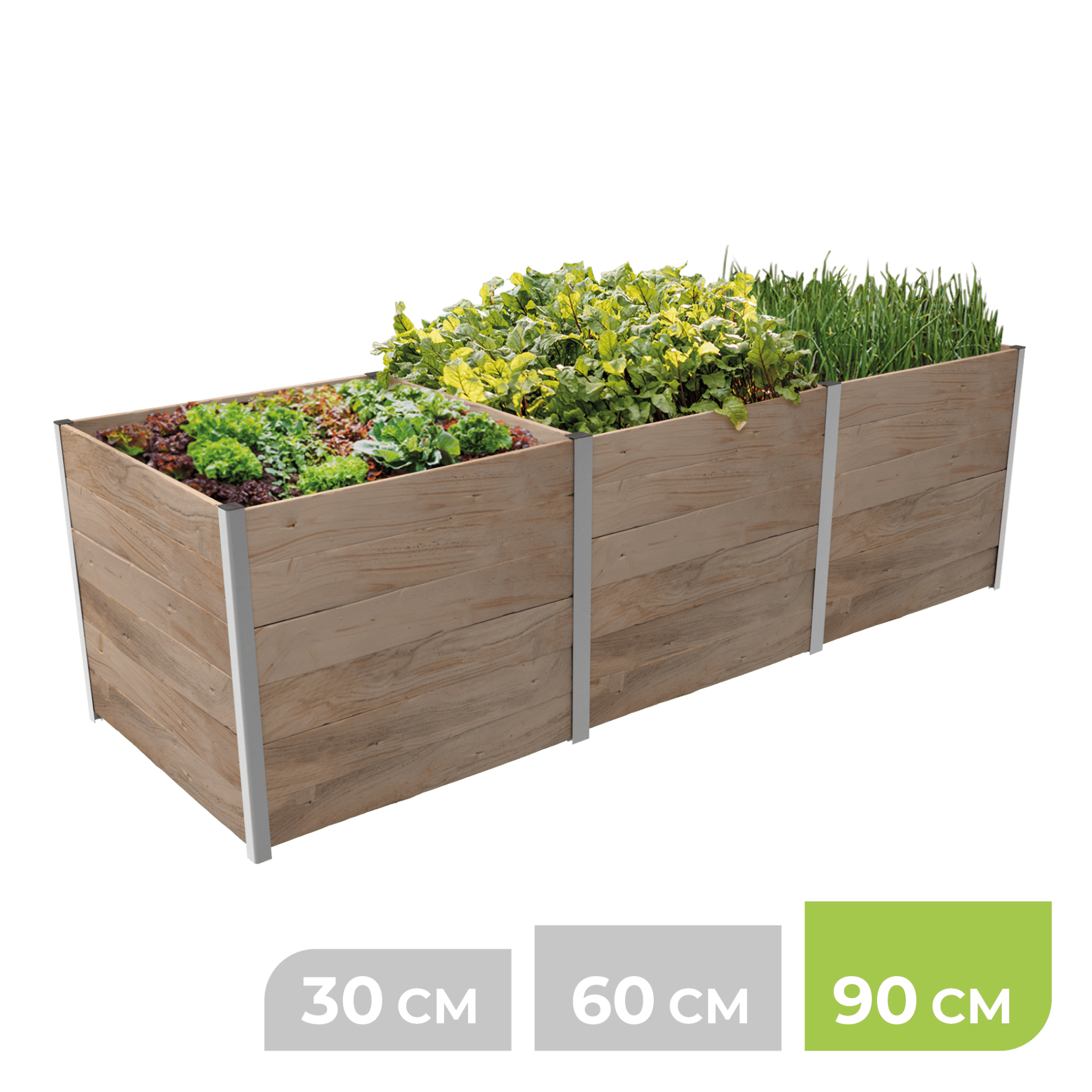 3m² Hochbeet ErnteMAXX in Rechteckform erhältlich in 3 Höhen - BioGreen GmbH