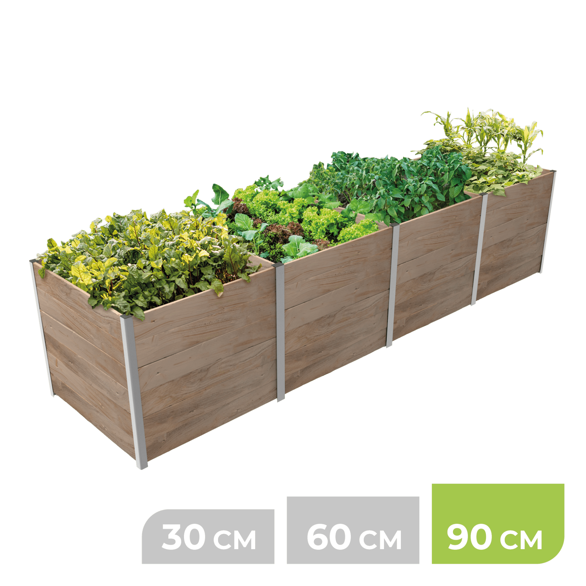 4m² Hochbeet ErnteMAXX in Rechteckform erhältlich in 3 Höhen - BioGreen GmbH