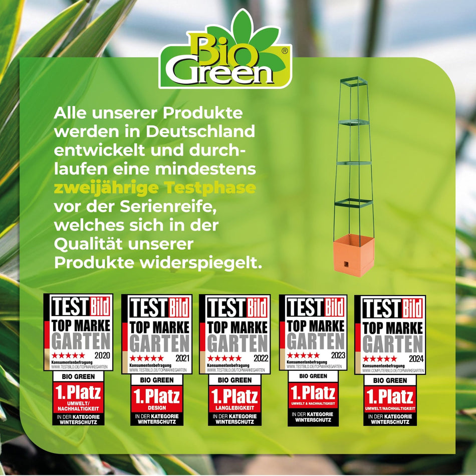 5er - Set Pflanzenturm MaxiTom, 150 cm, Farbe: terracotta - BioGreen GmbH