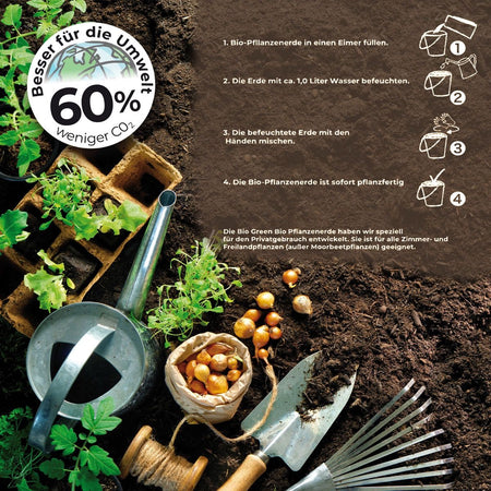 5L Bio qualitative torffreie PflanzenErde mit Eisendünger - BioGreen GmbH
