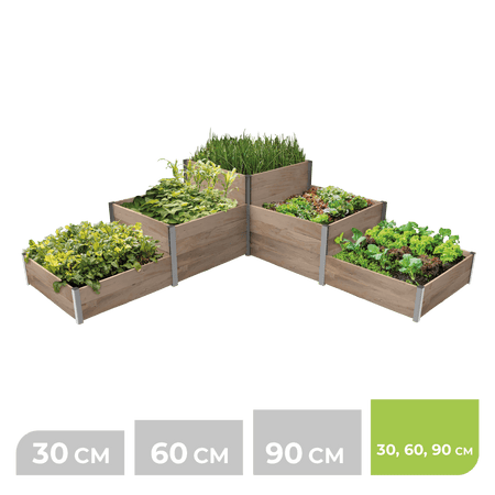 5m² Eck - Hochbeet ErnteMAXX aus Holz in 3 Höhen - BioGreen GmbH