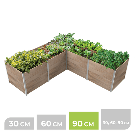 5m² Eck - Hochbeet ErnteMAXX aus Holz in 3 Höhen - BioGreen GmbH