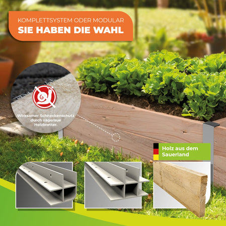 5m² Hochbeet ErnteMAXX aus Holz in U - Form in 4 Größen erhältlich - BioGreen GmbH