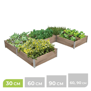 5m² Hochbeet ErnteMAXX aus Holz in U-Form in 4 Größen erhältlich