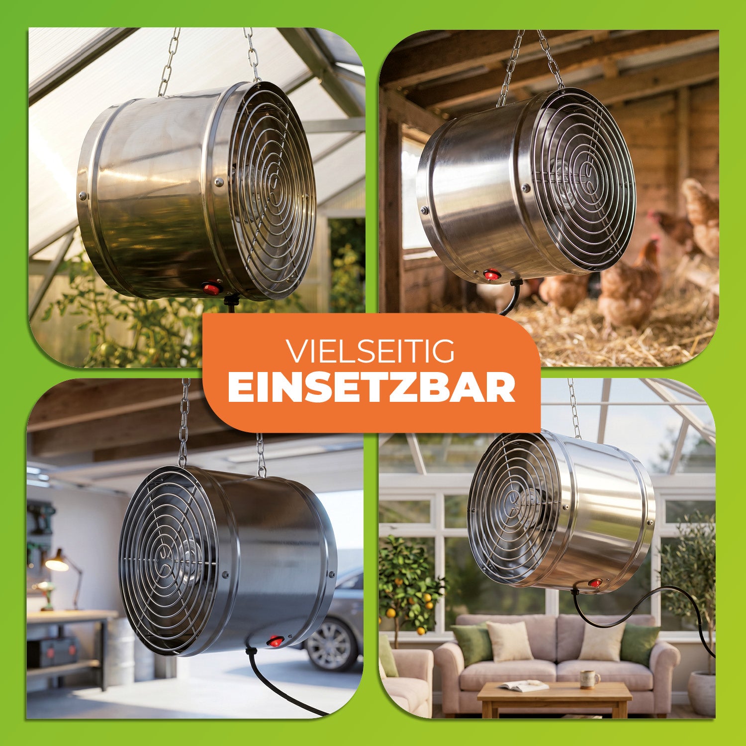 Arizona Ventilator inkl. Energiesparschlauch, 460 m³/h, 230 V