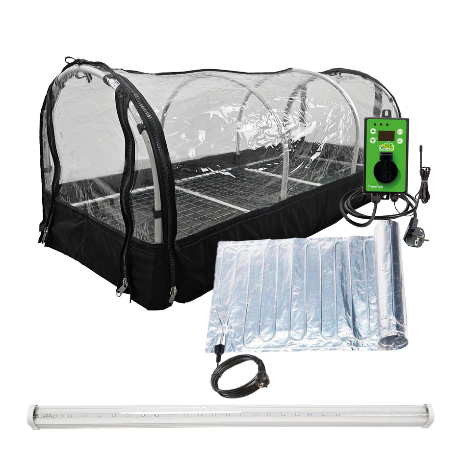 XXL “Jumbo” breeding station with heating mat, thermostat and LED light strip “Florabooster 200” - 90 cm