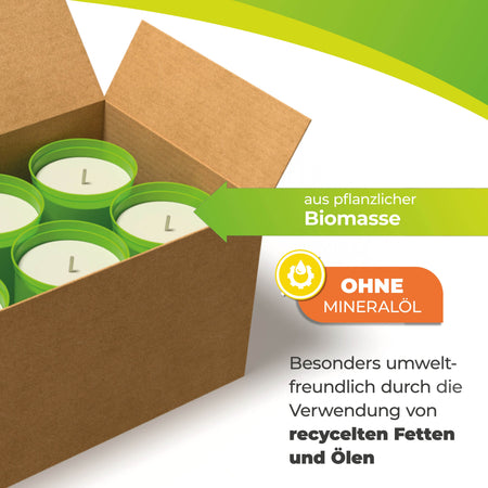 BioGreen 6er-Set Kerzen für Kerzenfrostwächter FireFly aus umweltfreundlichen Materialien