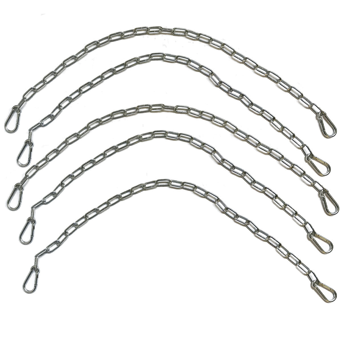 Bio Green Befestigungskette mit Karabiner, 60 cm - 5 Stück