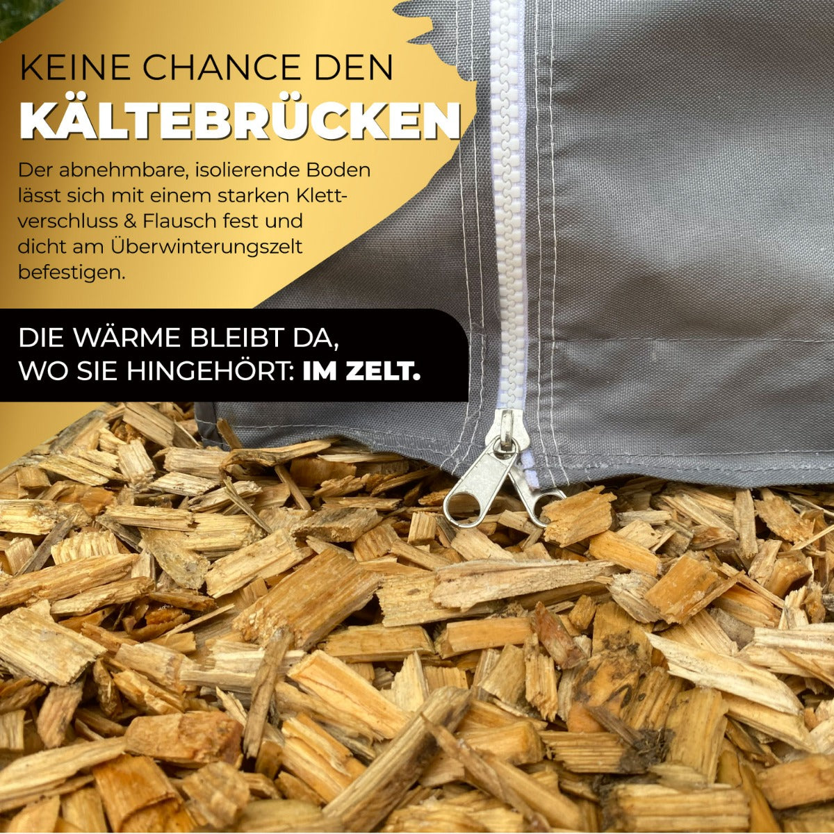 Bio Green Überwinterungszelt für Pflanzen Patioflora 80 - abnehmbarer Boden ohne Kältebrücken dank dichtem Klettverschluss