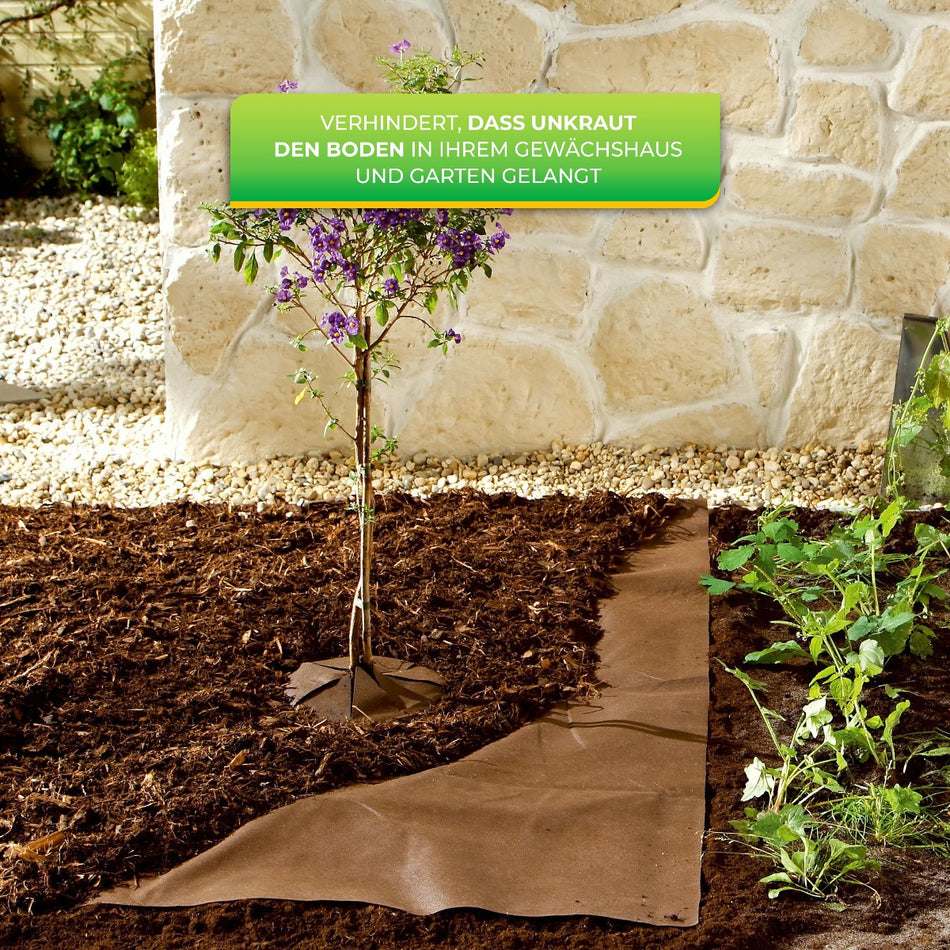 Unkraut-Mulchvlies in Braun, UV-Stabil, Wasserdurchlässig