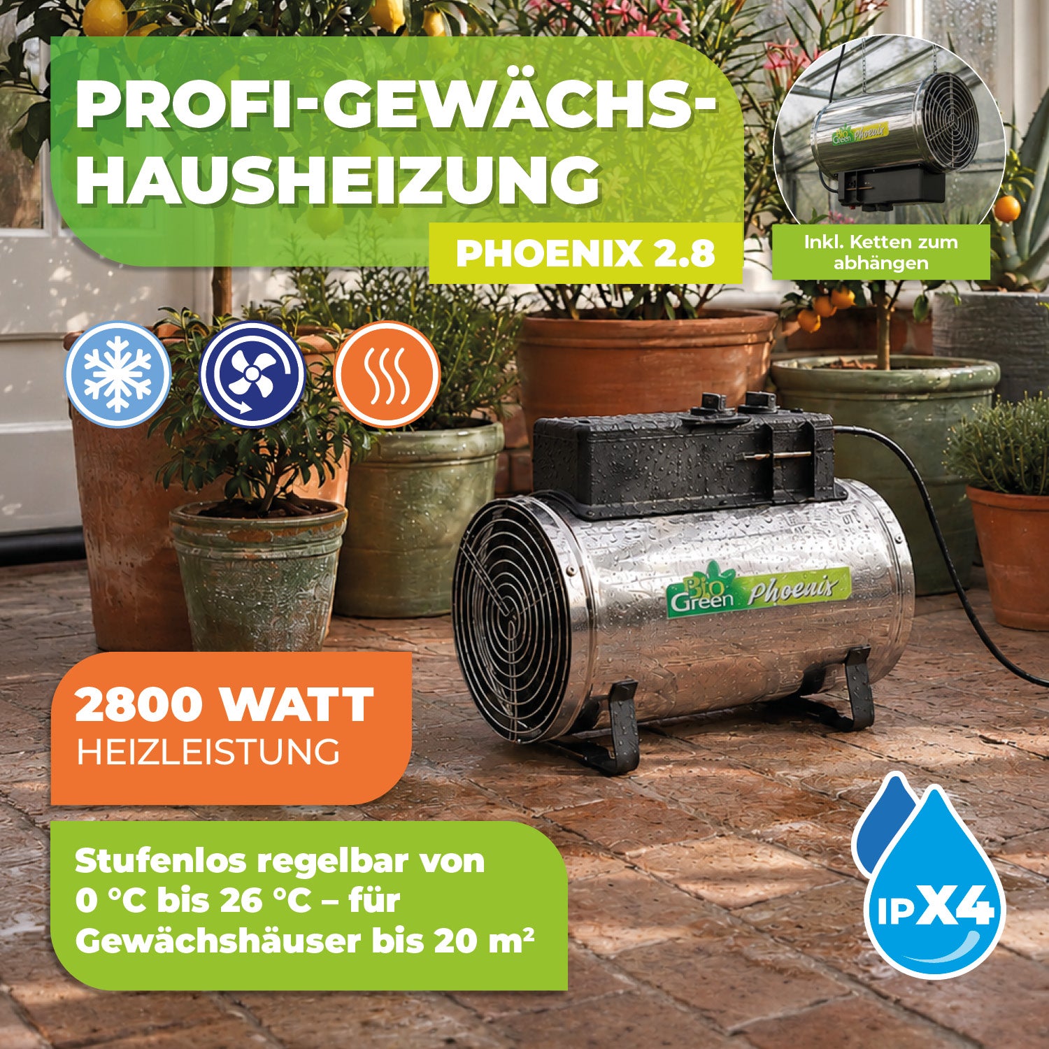 Gewächshausheizung 