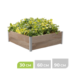 BioGreen Modulares Hochbeet-System ErnteMAXX Quadrat 1 Quadratmeter 30 cm Höhe