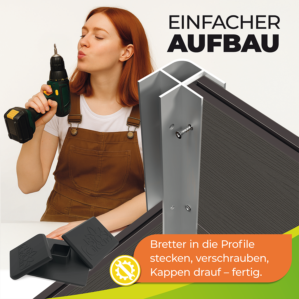 3-Modul Hochbeet ErnteMAXX 75 in Reihe aus WPC – in 3 Höhen verfügbar