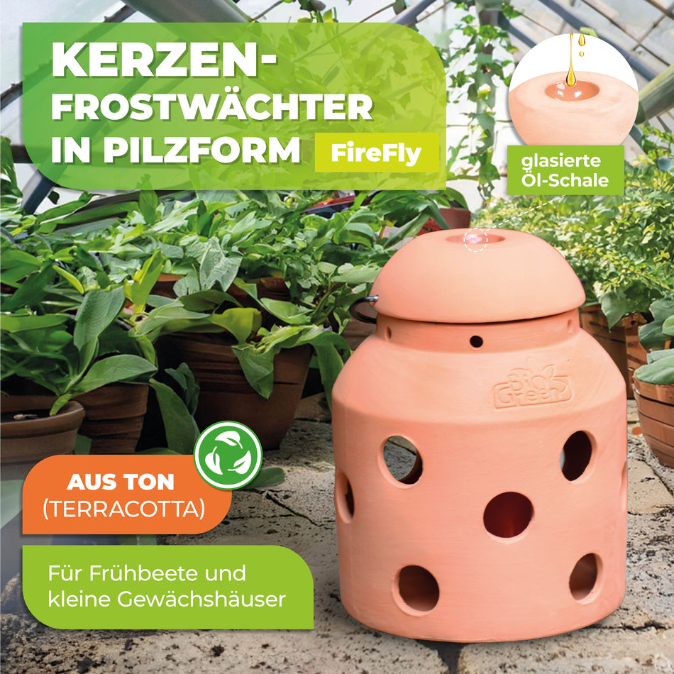 Kerzen-Frostwächter "FireFly" mit 18 Kerzen aus REWAX-Biomasse