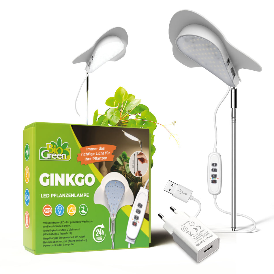 LED Vollspektrum Pflanzenleuchte "GINGKO" dimmbar, mit Schaltzeituhr - Grow light
