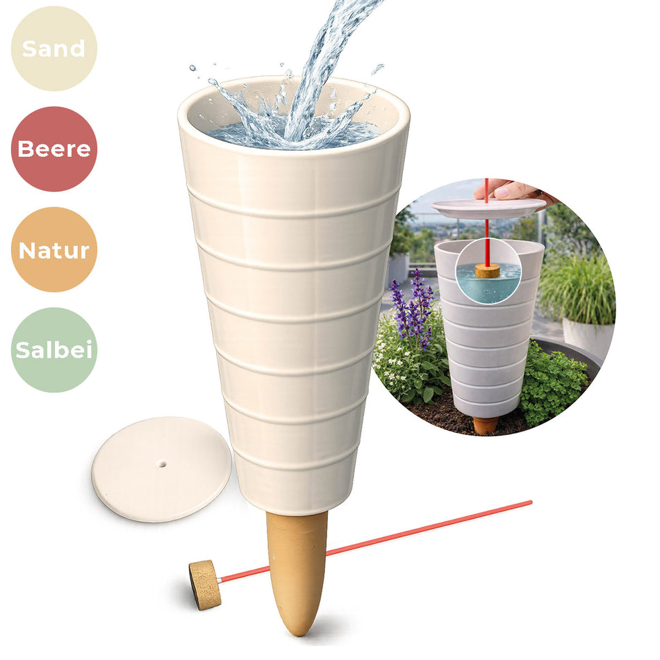 Bewässerung für Pflanzen HYDRO CONE, Tonkegel Wasserspender 1,8 L, vers. Farben
