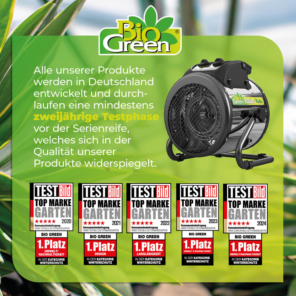 Gewächshausheizung "Palma TWIN" mit digitalem Thermostat 1000 W / 2000 W